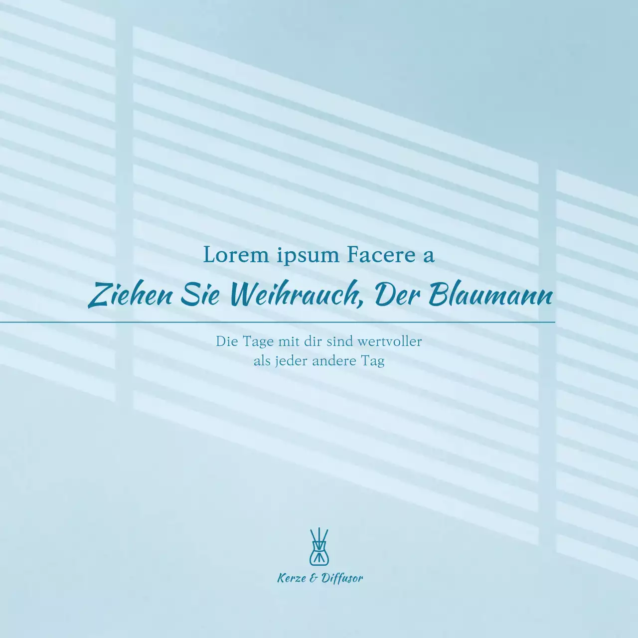 azurblaue DiffusorenEinkäufeEinkauf mallexchangeRückerstattungskarte Postkarte