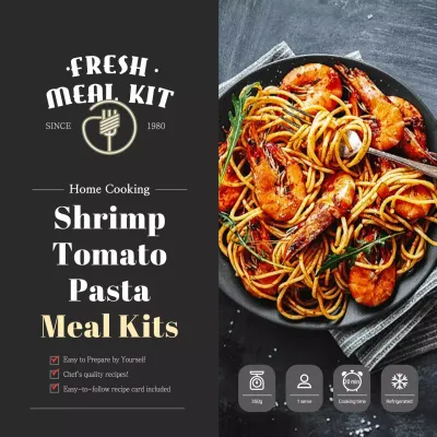 Black Classic Meal Promotion Instagram Post