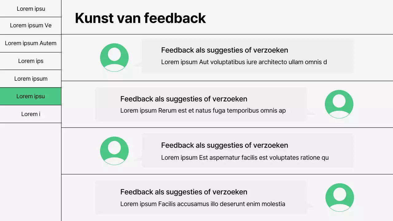 Basiscommunicatievaardigheidstraining in groen en wit