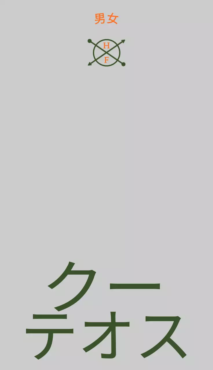 緑とオレンジのヴィンテージ感のあるコンセプトの端正な服を販売する衣料品店のプロモーション用