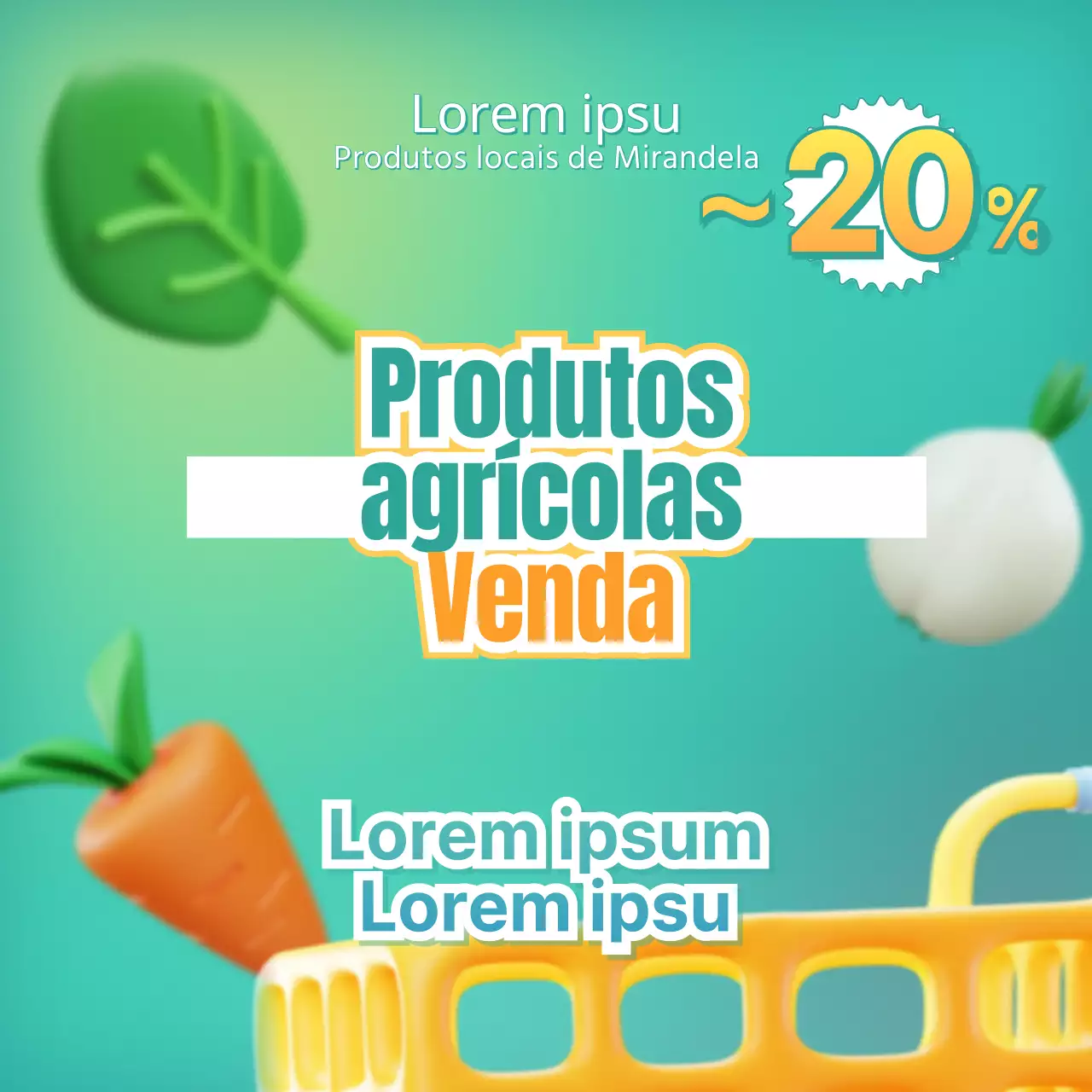 Um simples posto de venda de produtos hortelã e amarelo