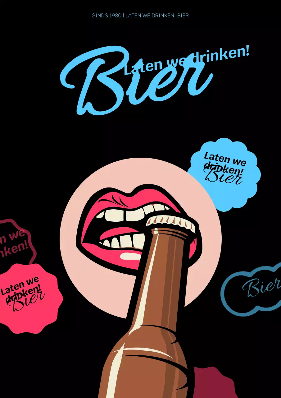 Zwarte en kleurrijke funky taverne Hope