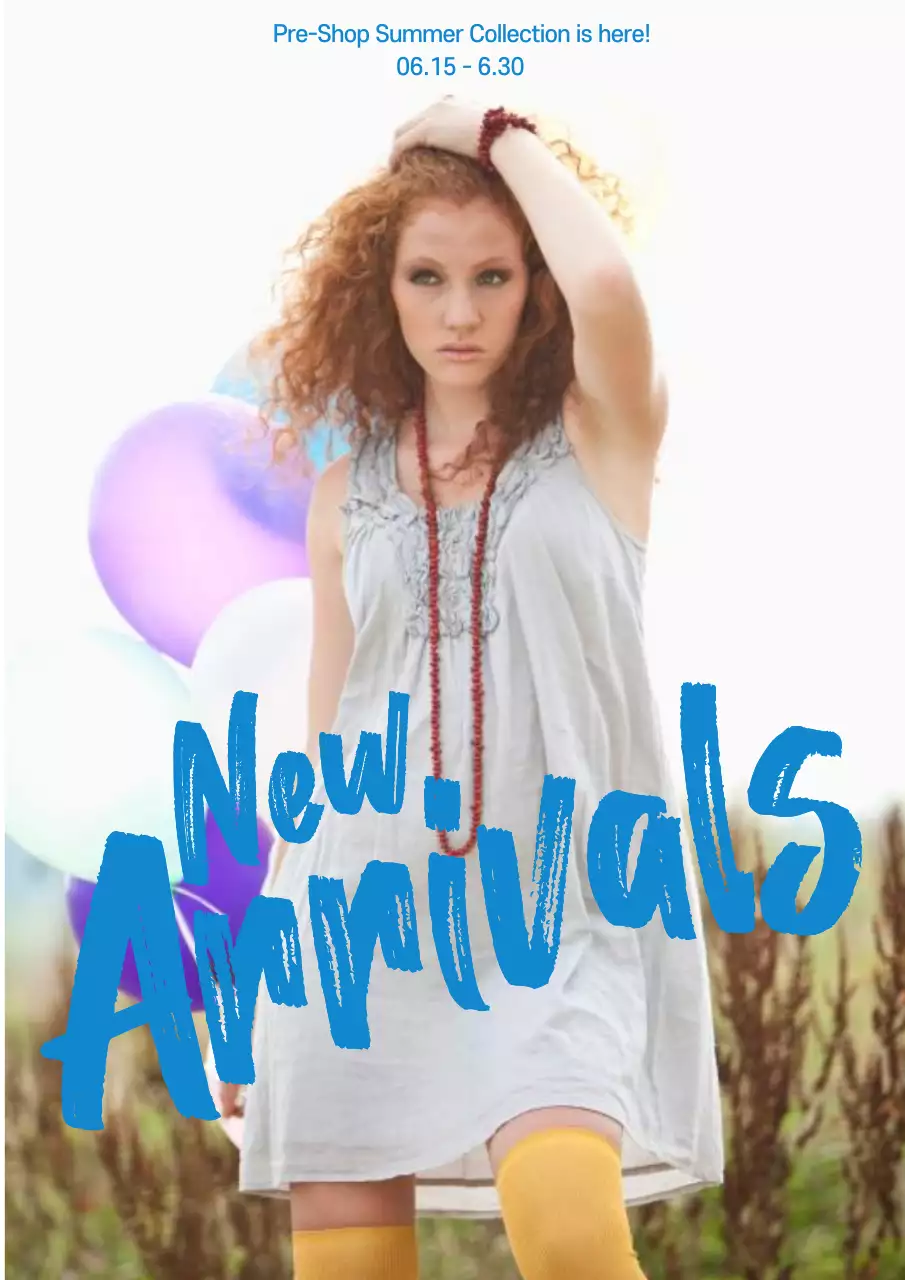 Blue Trendy Fashion Promotion Poster