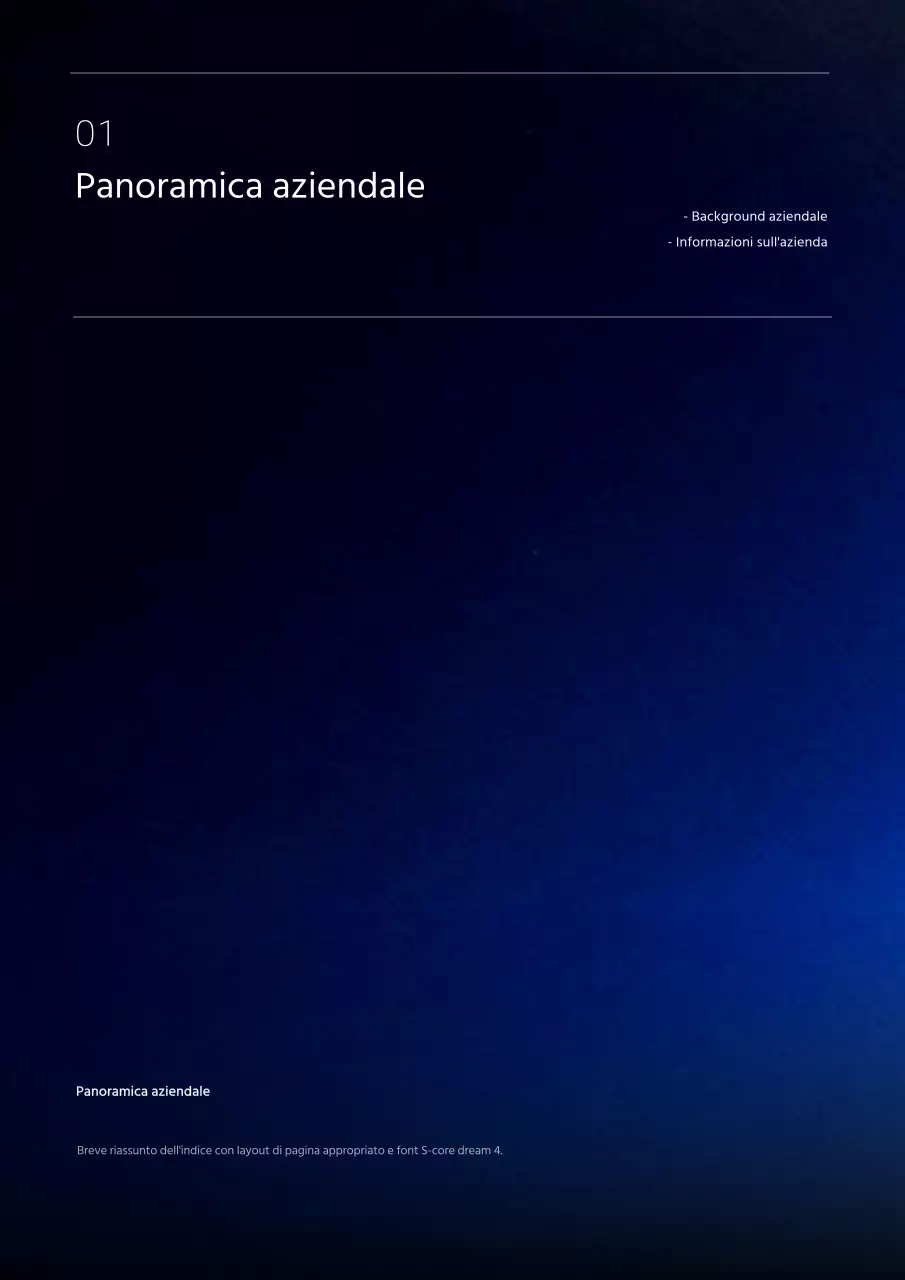 Piano aziendale di produzione con sfumature blu e nere