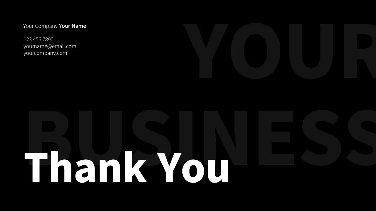 검정색과 초록색의 심플한 비즈니스 제안서