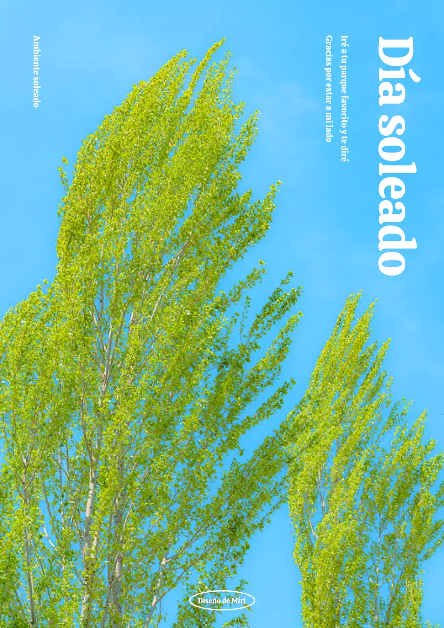 Para interiores de verano con cielos azules y árboles verdes