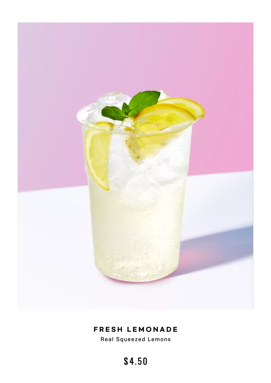 Pink Modern Lemonade Advertisement Poster