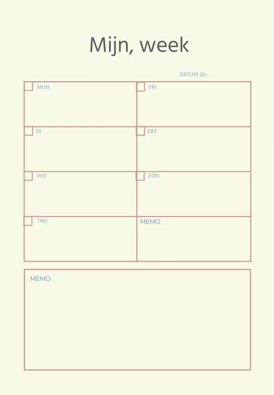 Beige lijnen eenvoudige agenda planner