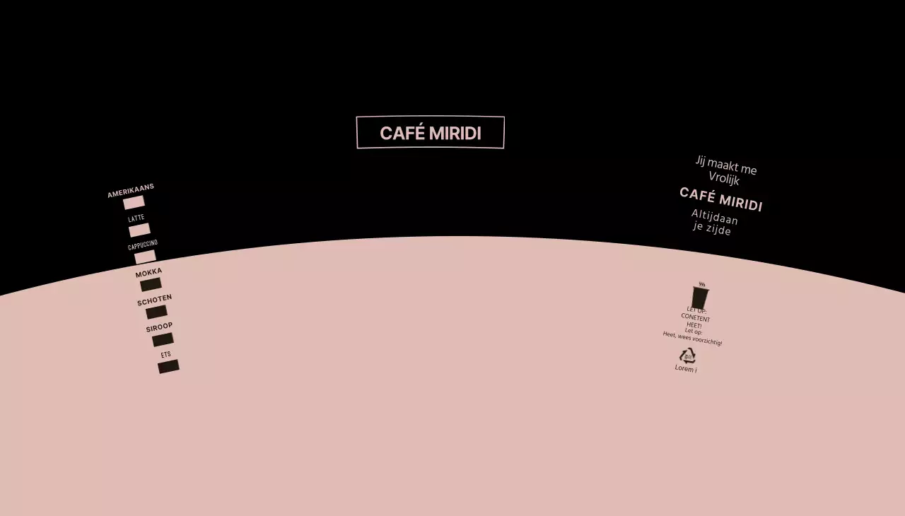 Zwart Roze Nette Symbolen Café