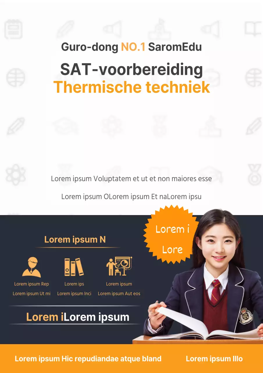 Gele en zwarte zomerklas flyer