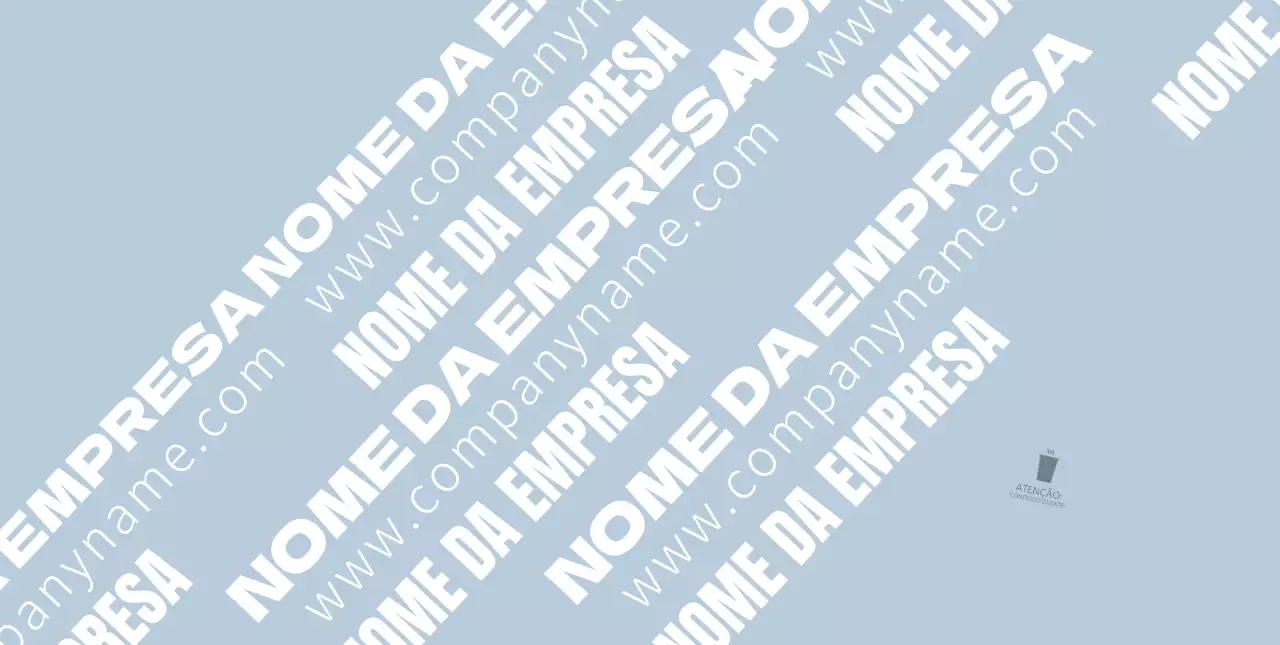 Texto azul nome da marca