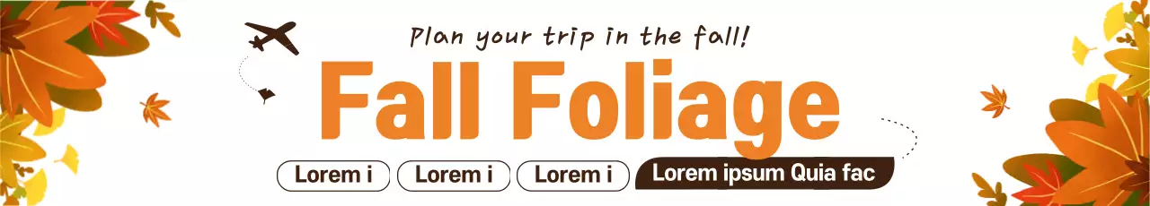 Banner de promoção de viagem rústica laranja