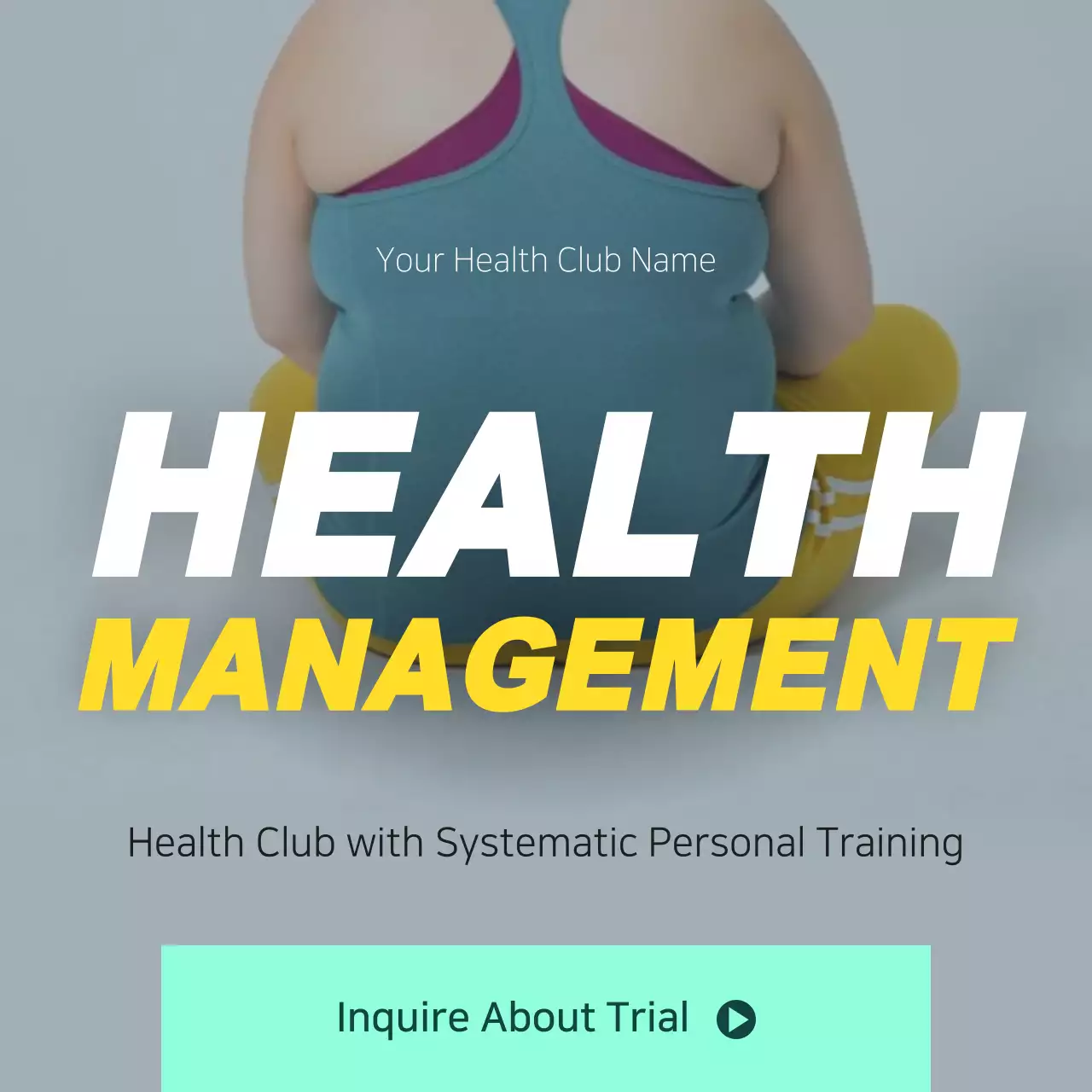 Yellow Modern Weight Promotion Social Media Post