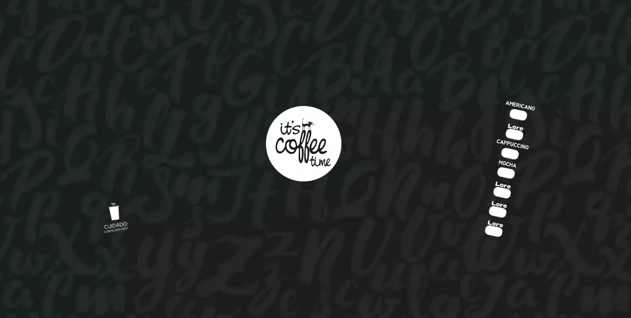Lista de controlo do café com padrão de texto preto