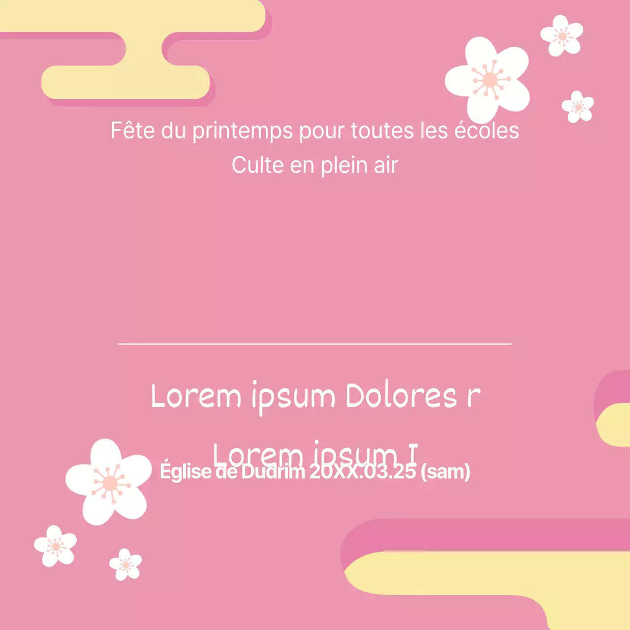 Culte de printemps en plein air