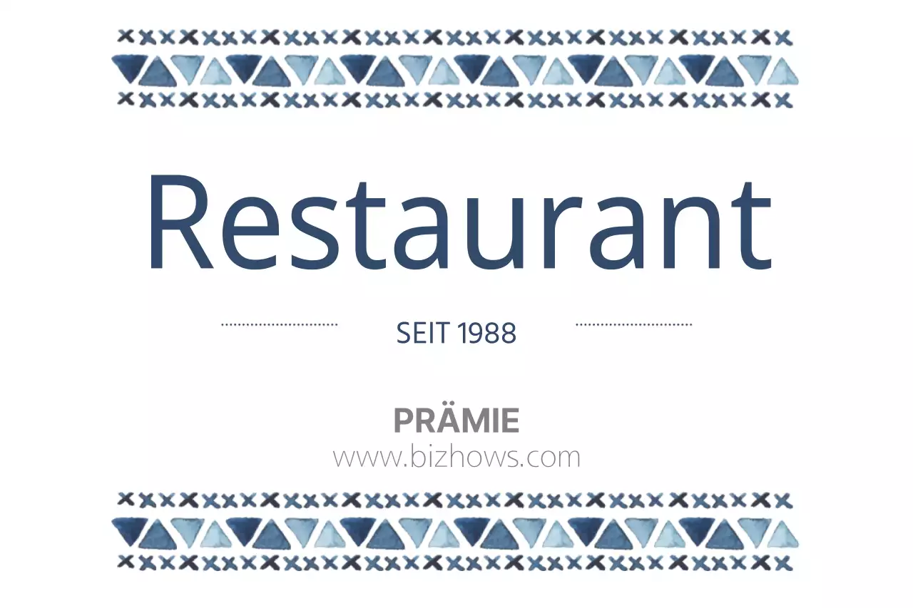 Restaurant-Aufkleber