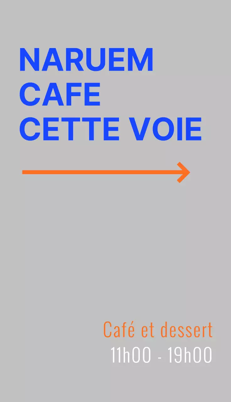 Promouvoir un café hipster bleu et orange