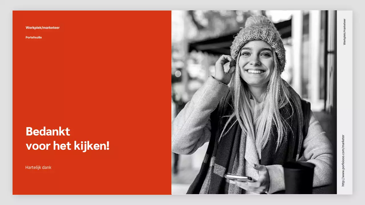 Portfolio presentatie in oranje en zwart