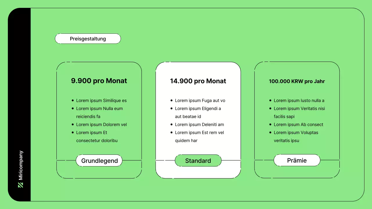 Business-Illustration mit einfachen Linien in Grün