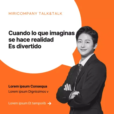 Promover una sencilla entrevista de negocios en naranja