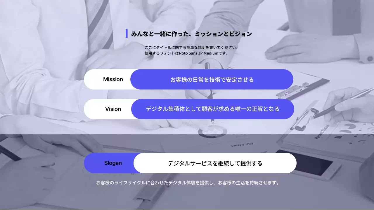 青 モダン ビジネス 報告書 プレゼンテーション