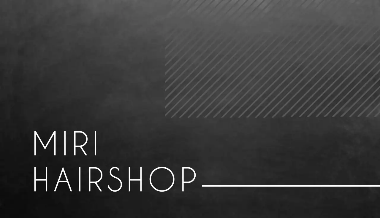 白黒 モダン ヘアサロン 名刺