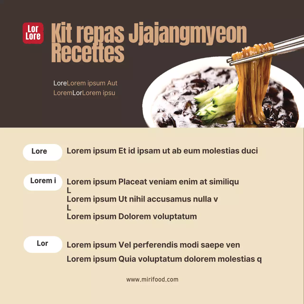 Photographie alimentaire Intense Kit repas chinois Recette Gâteau de riz Memo