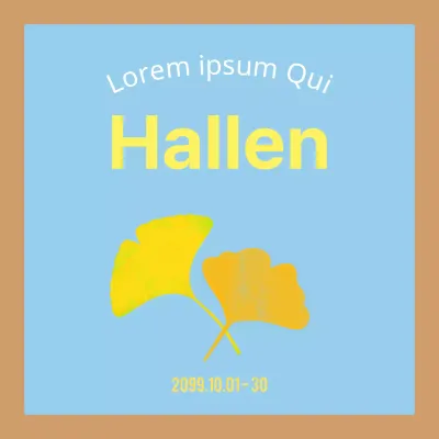 Promoot je herfstverkoop met een minimalistische bruine en lichtblauwe achtergrond