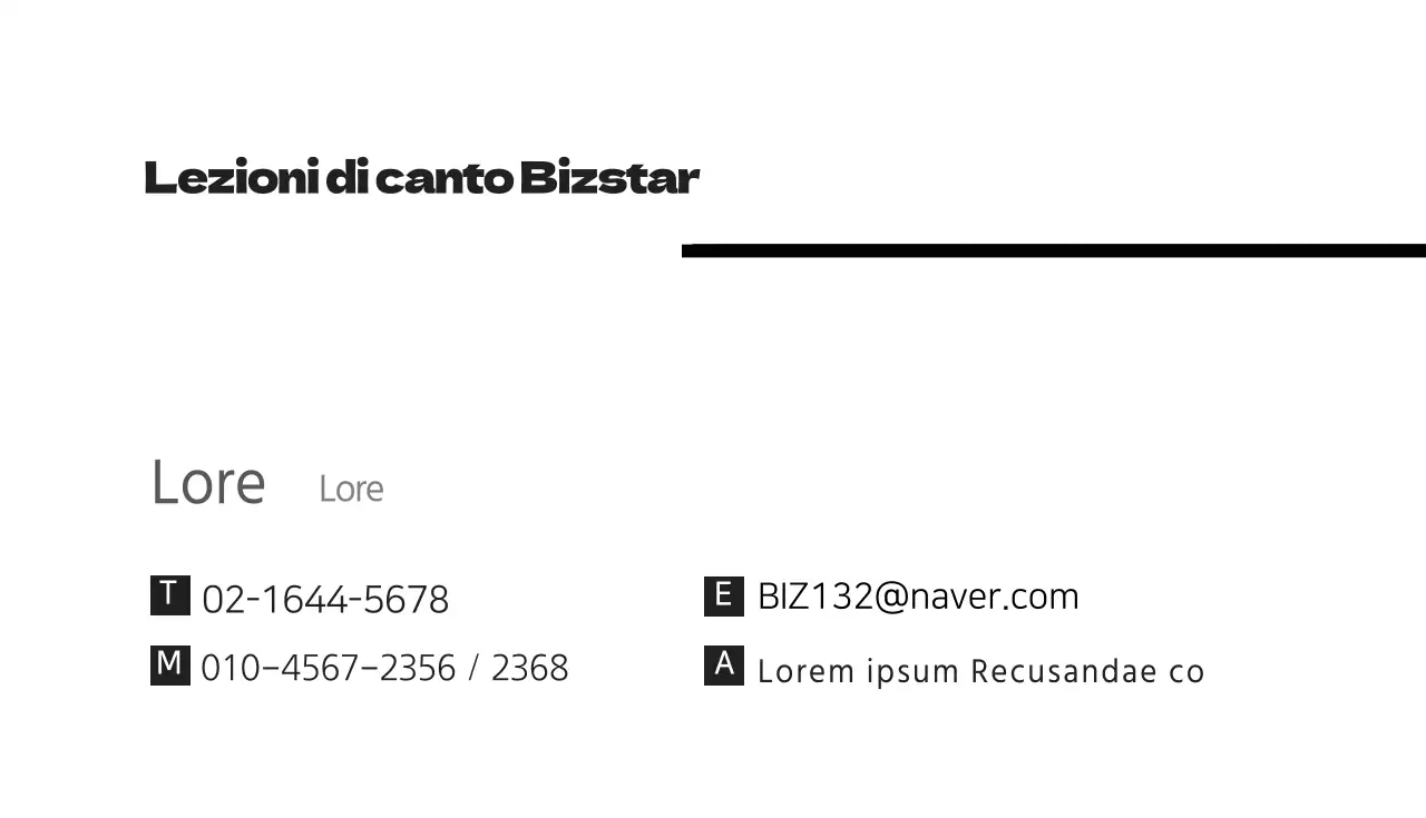 Lezioni di canto Bizstar