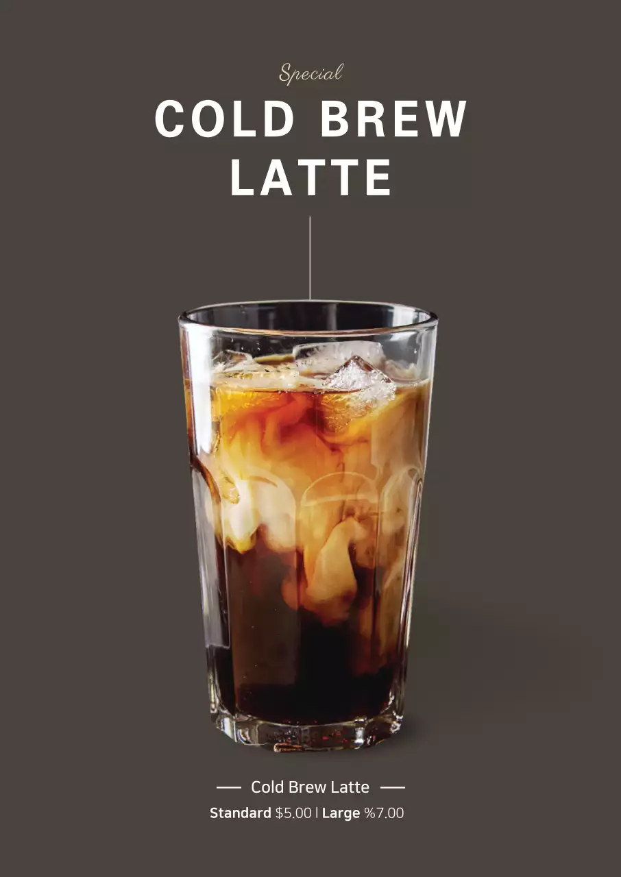Brown Modern Coffee Promotion Poster