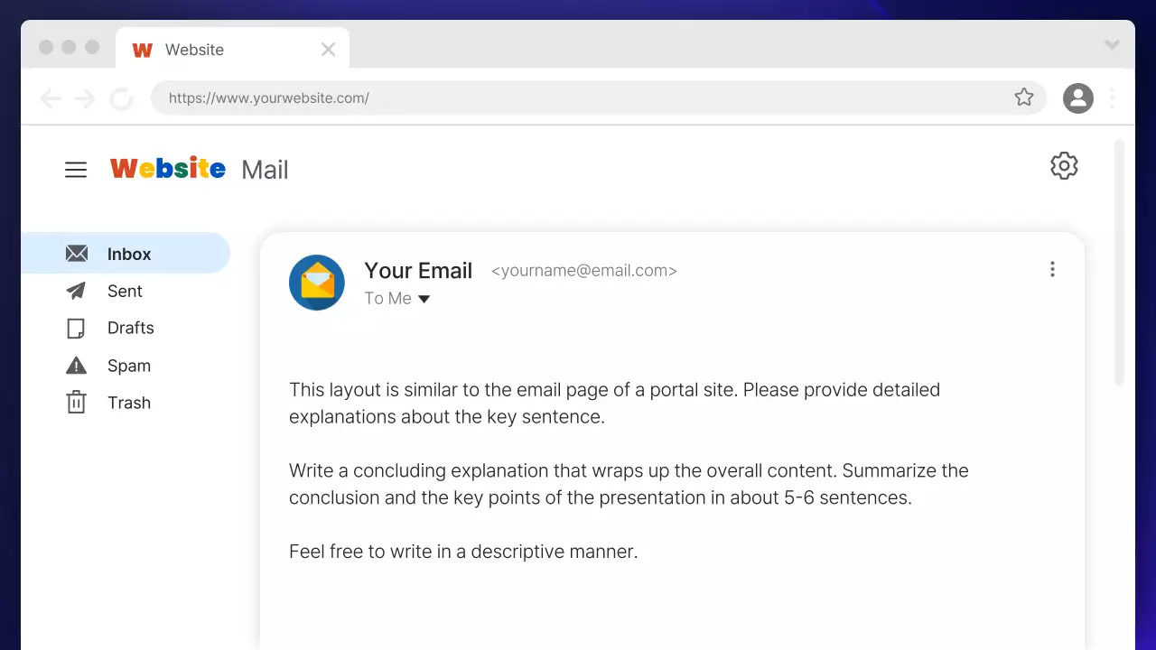 흰색 회색의 심플한 포털사이트 컨셉의 발표자료