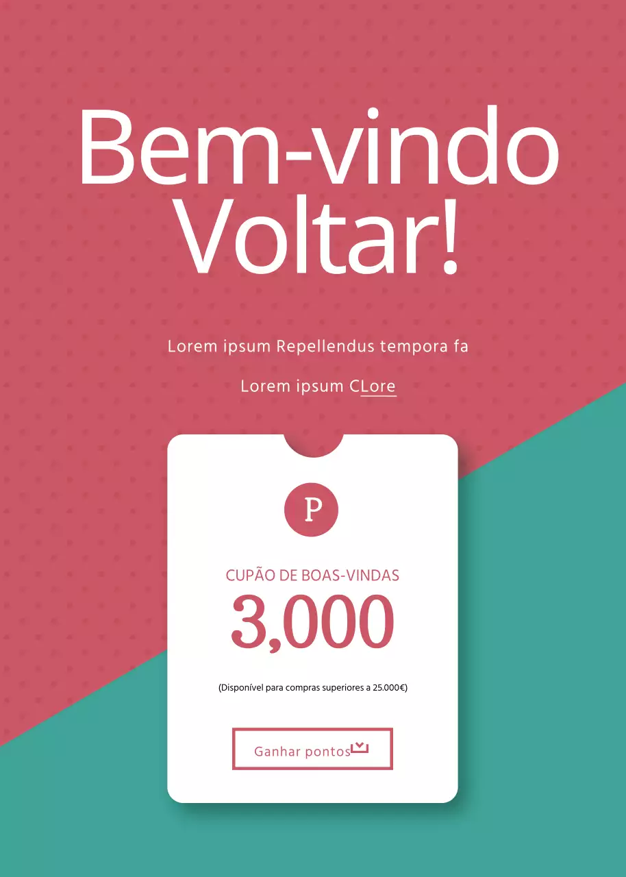 CUPÃO DE BOAS-VINDAS