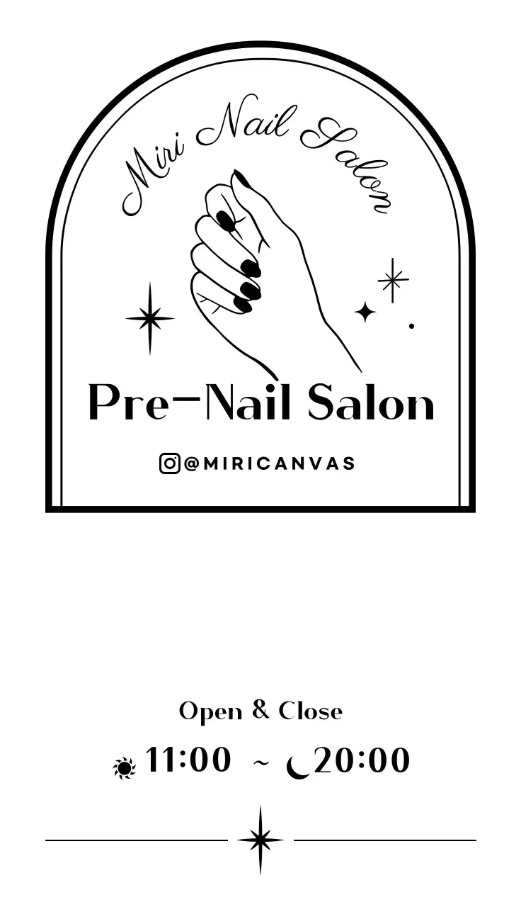 Kartu Nama Iklan Kuku Elegan Hitam