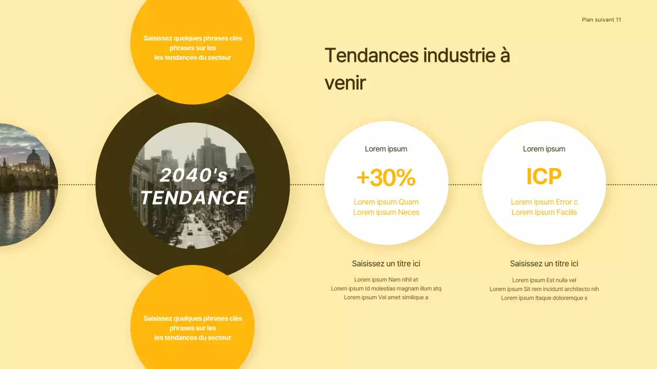 Présentation des rapports sur les recettes des agences de voyage avec le concept jaune