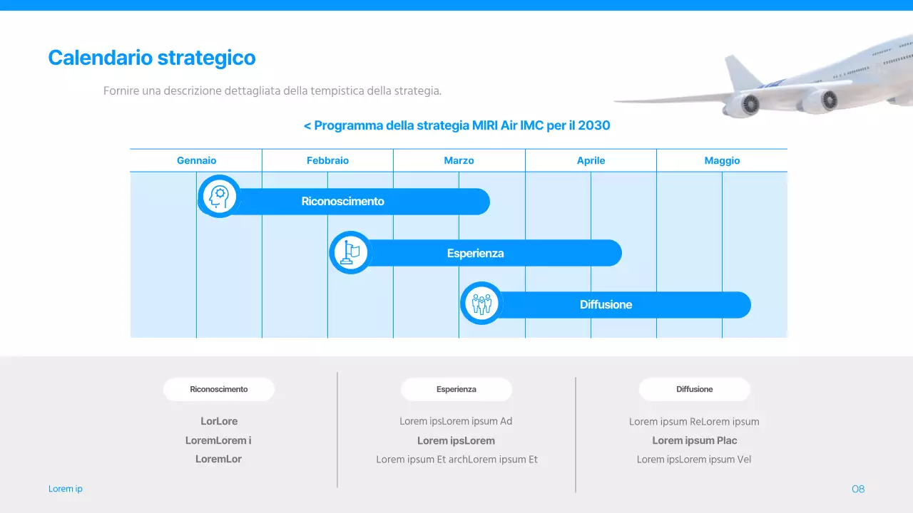 Compagnia aerea pubblicità marketing concorso pitch in blu