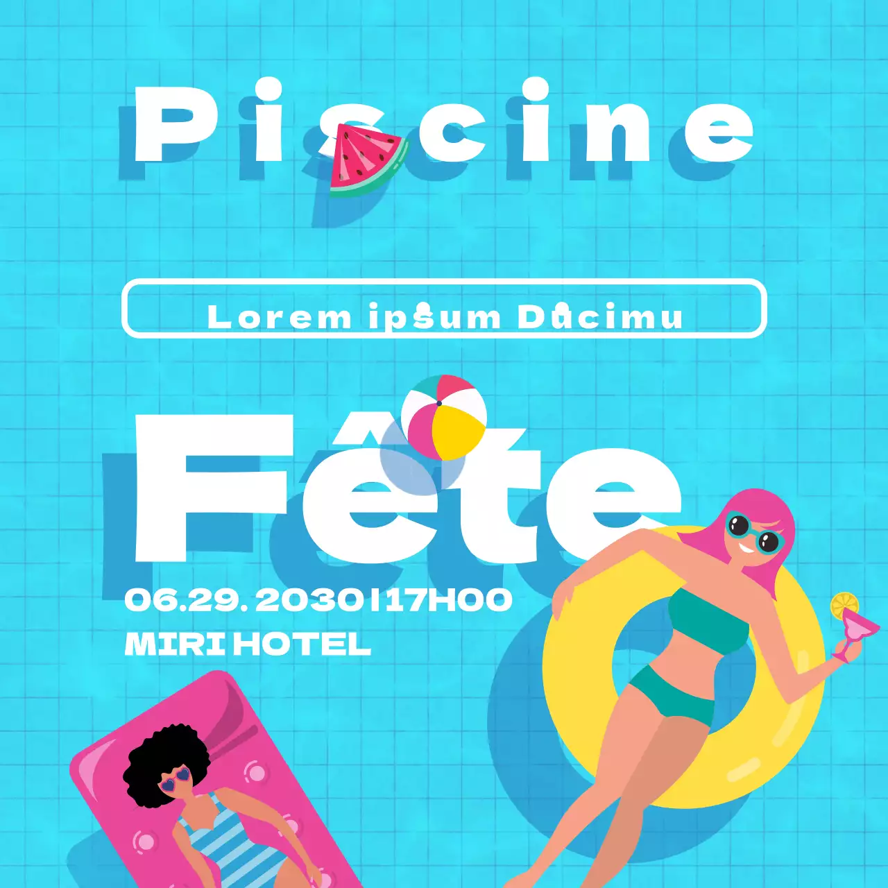 Fêtes au bord de la piscine