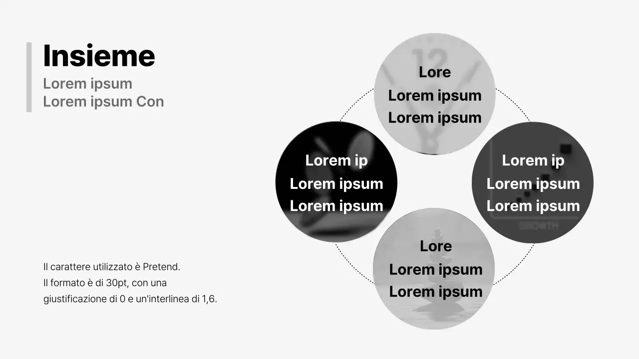 Una moderna proposta commerciale in bianco e nero