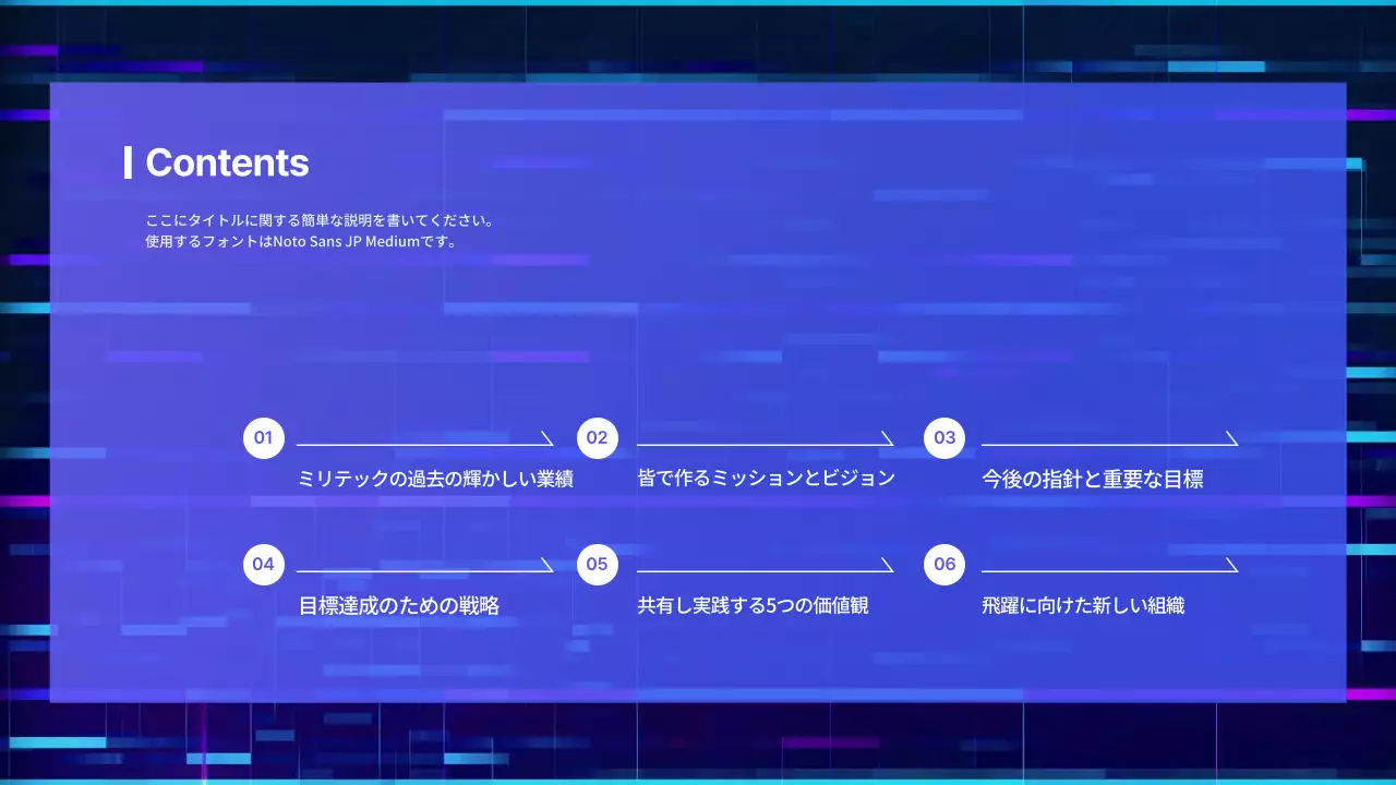 青 モダン ビジネス 報告書 プレゼンテーション