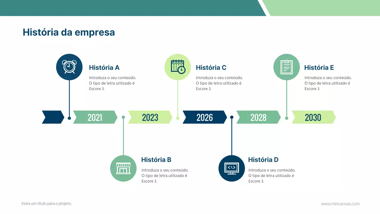 Greentone Timeline Infographic História da empresa História da empresa Formatação da empresa