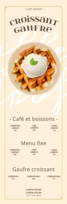 Bannière de café au crochet jaune vintage