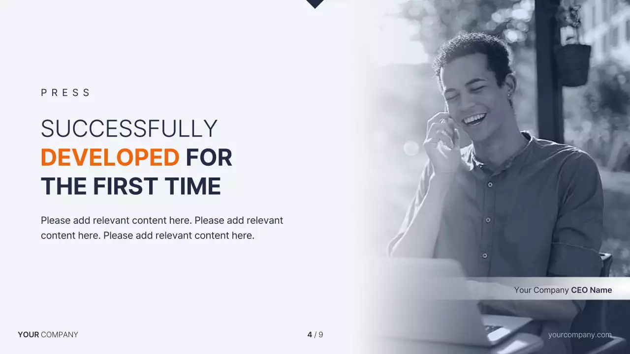 오렌지 모던 비즈니스 프레젠테이션