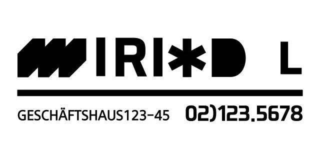 Einfacher Text-Logo-Stil für ein Firmeneinführungspaket