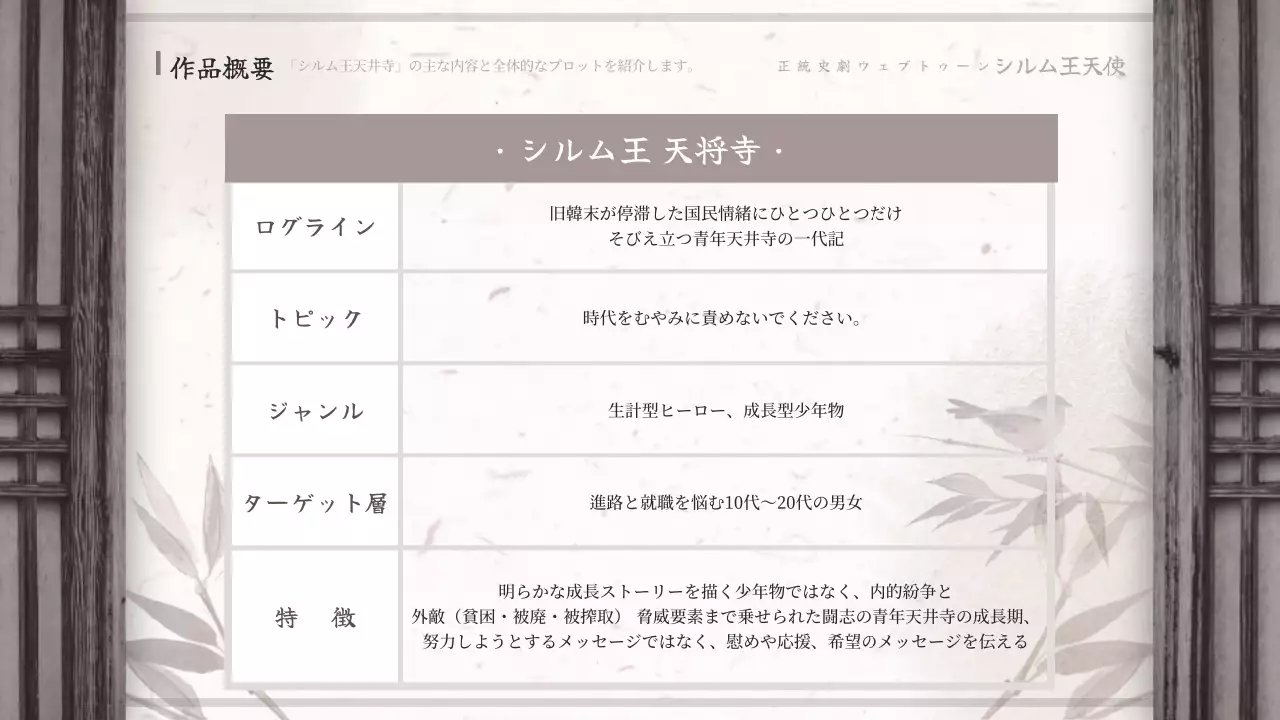 茶色 伝統 歴史 資料 プレゼンテーション