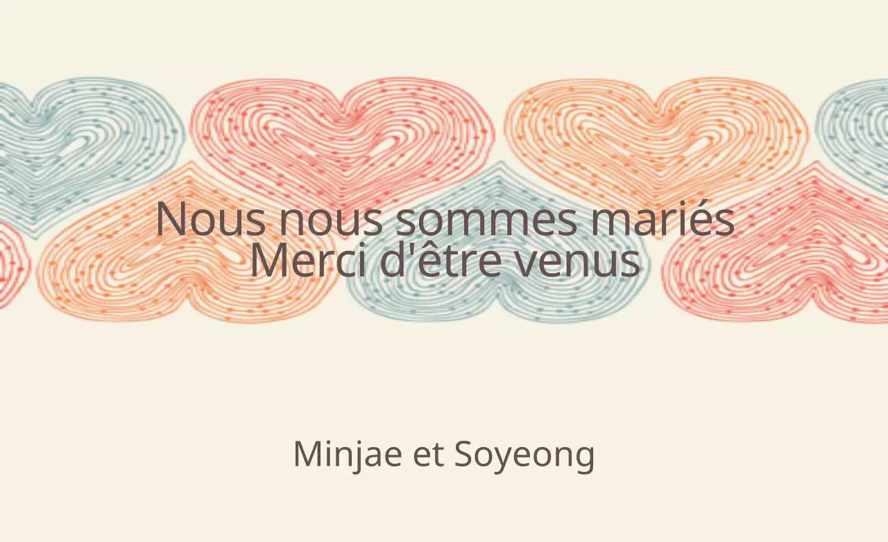 Félicitations pour le mariage