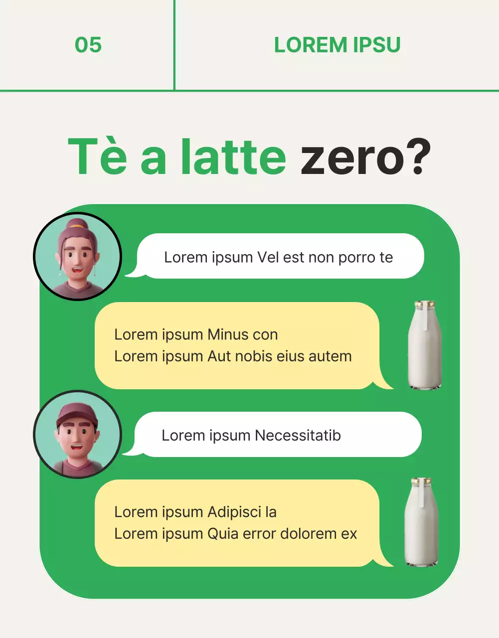 Promuovere il tè verde, semplice e senza latte