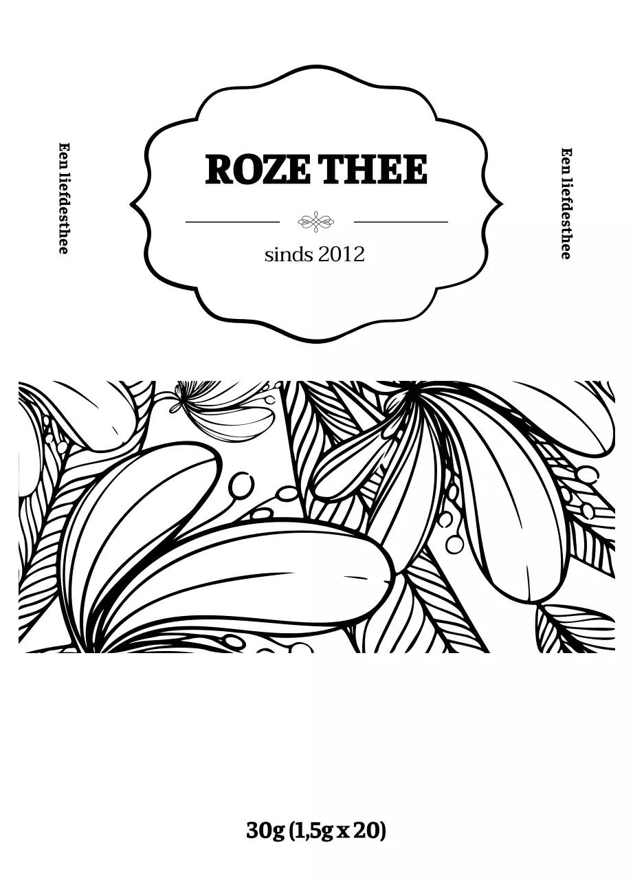 Luxe bloemroos theezakjes