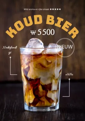 Promoot je nieuwe menu met koud brouwsel