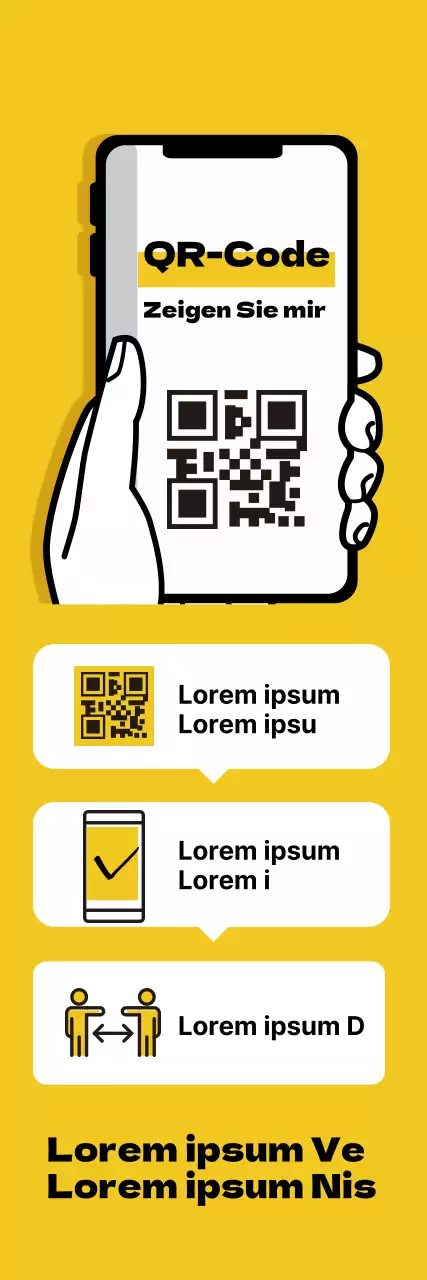 Saubere gelbe illustrierte Coronavirus-Etiketten