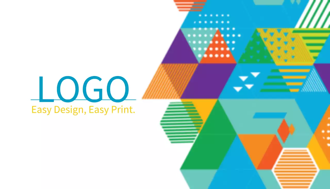 カラフル 幾何学 名刺