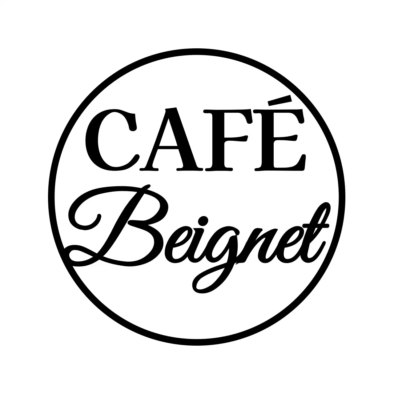 Le nom d'une boulangerie avec un texte en cursive noire et en cursive anglaise